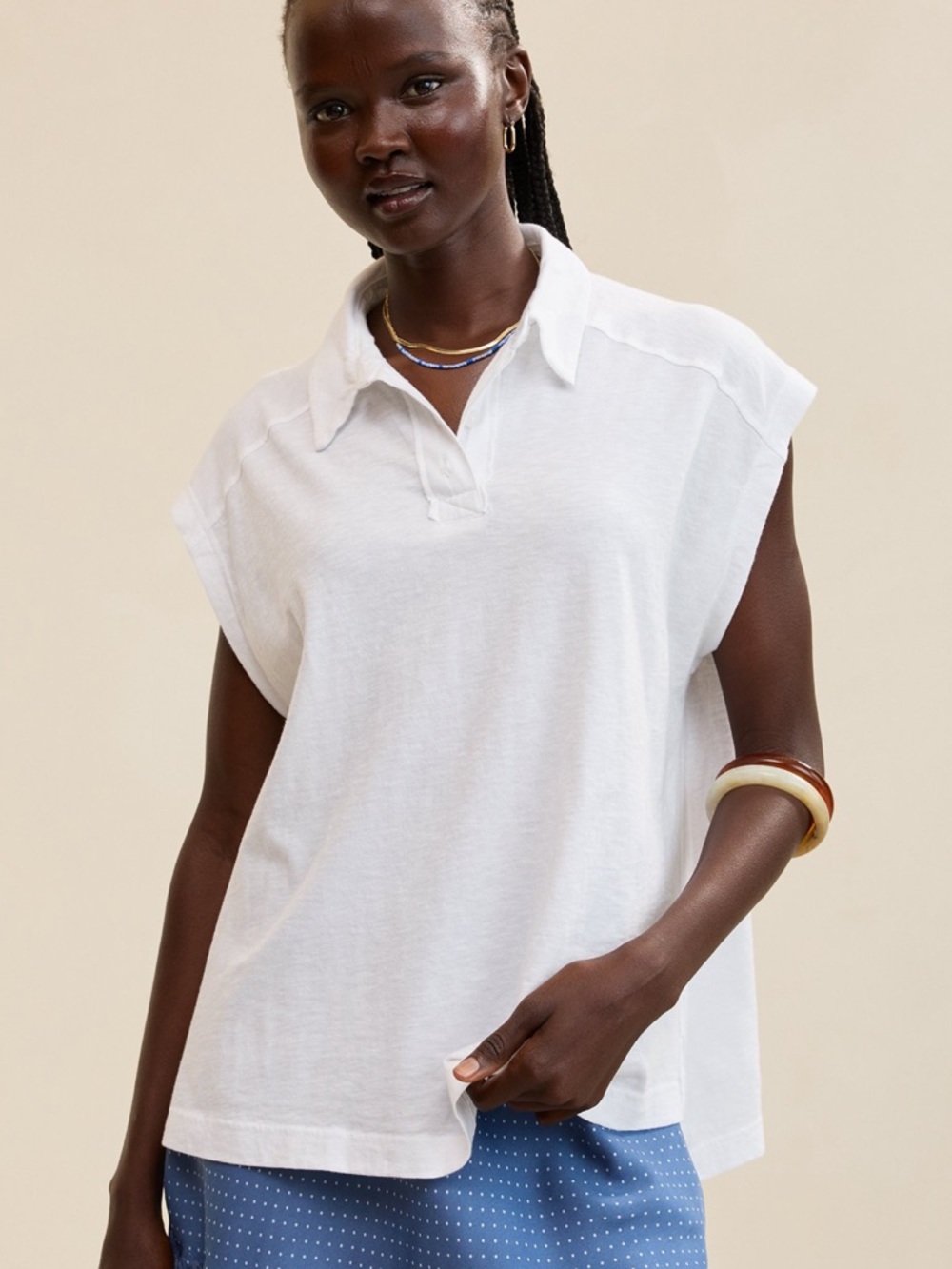 Aerie Happiest Oversized Polo T-Shirt